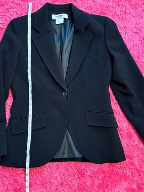 Harve Benard Black Women's Single-Button Tailored Blazer